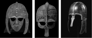 Figures 4, 5 and 6: Listed from right to left: The Sutton Hoo Helmet, Vendel Helmet, and Coppergate Helmet. (© Trustees of the British Museum; Swedish History Museum, accessed online: 10.03.2020; York Museums Trust, accessed online: 10.03.2020).